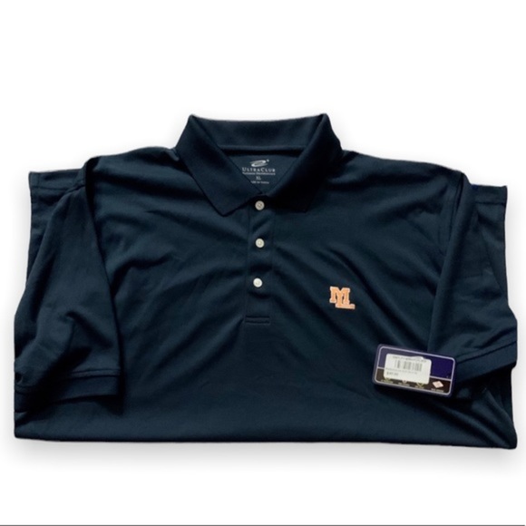 Ultra Club Rugby Polo UV Protection Shirt Embroidered Initial Logo ML New W Tags - Picture 1 of 4